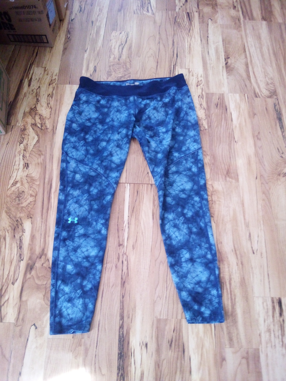 Under Armour Cold Gear Womens Navy Blue Tie-Dye Leggings